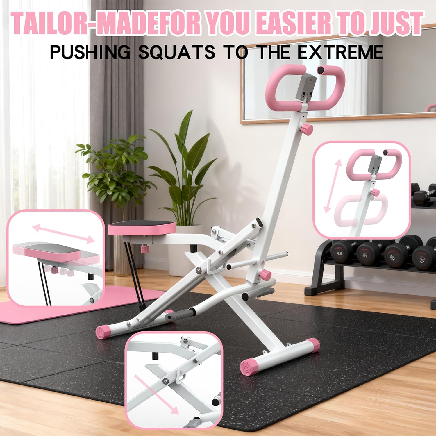 Home Gym Hip Thrust Machine - Squat Machine For Home, Assist Trainer
