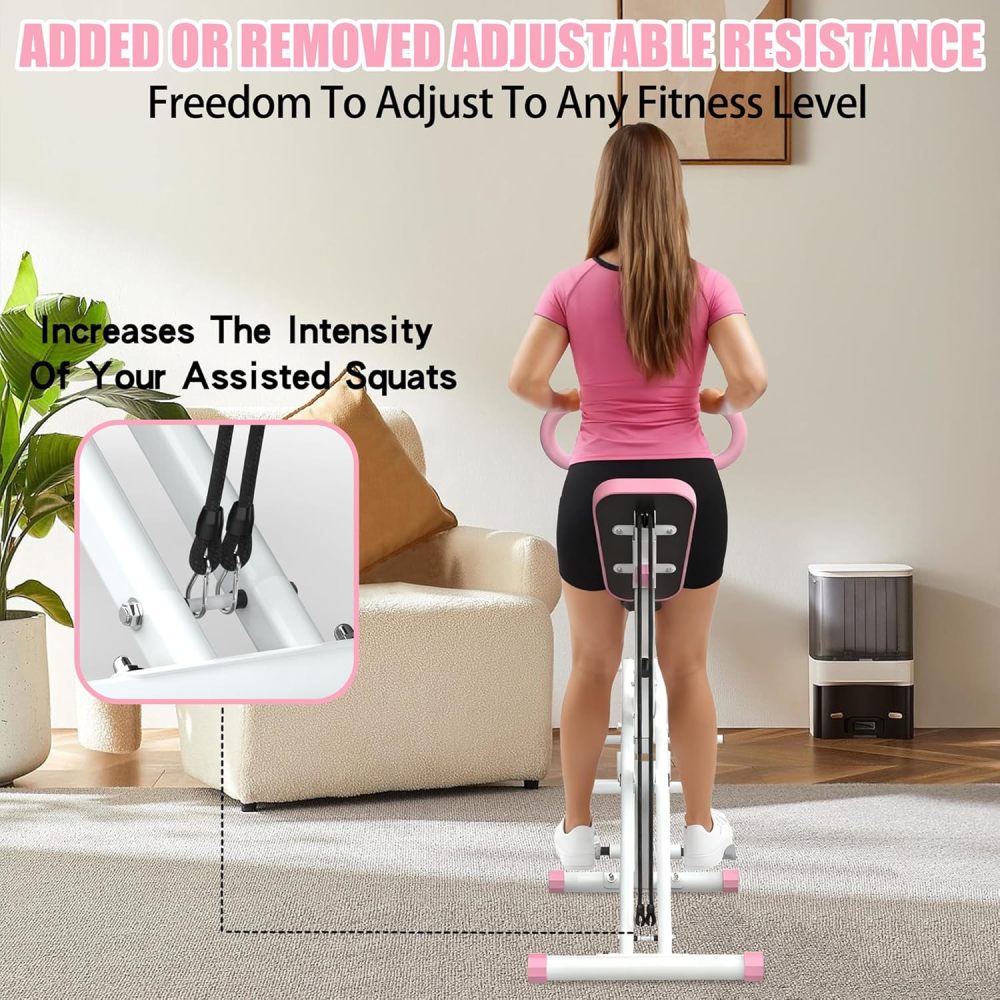 Home Gym Hip Thrust Machine - Ye Foldable Squat Machine for Home