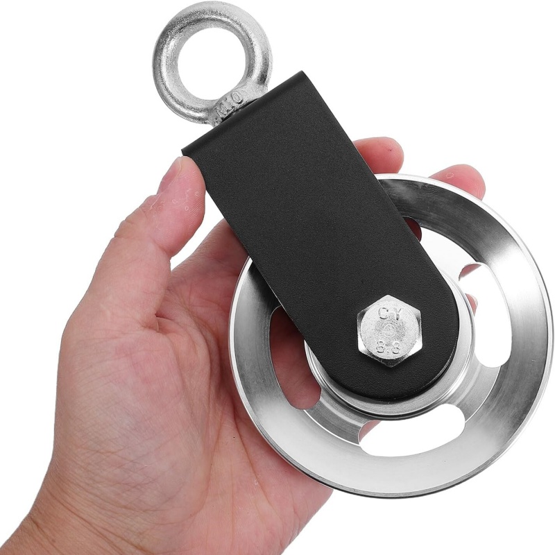 Home Gym Diy Pulley System - 1Pc Aluminum Alloy Cable Pulley, 88mm