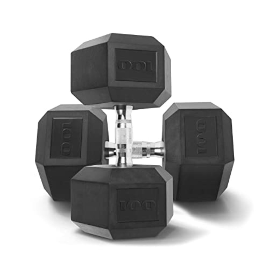 Home Gym Body Solid - Rubber Coated Solid Steel Cast-Iron Hex