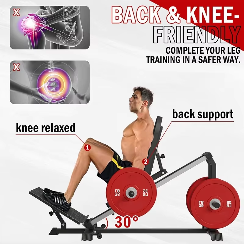Home Gym Hip Thrust Machine - 2-in-1 Glute Trainer Reverse Pedal Home