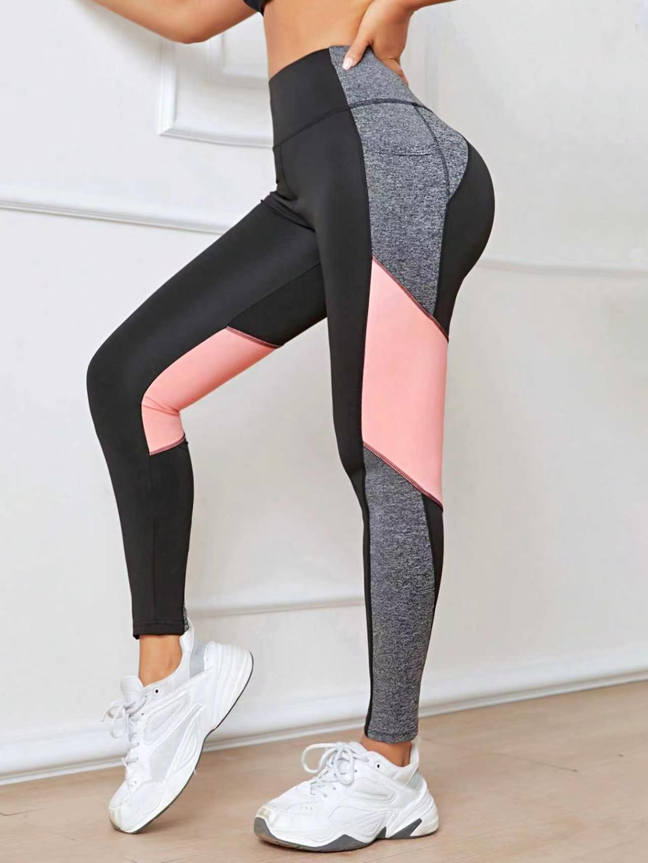 Home Gym Build - Women's Fitness Yoga Pants, Color Block