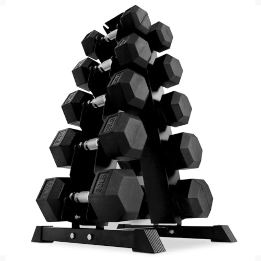 Rubber Coated Hex Dumbbell Set - đánh giá và giá Home Gym Body Solid