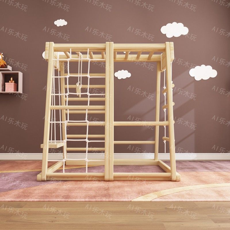 Indoor Playground Montessori B - đánh giá và giá Gymnastic Rings Wooden