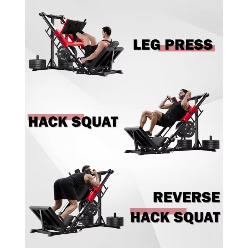 3-in-1 Leg Press Hack Squat Ma - đánh giá và giá Home Gym Quad Machine