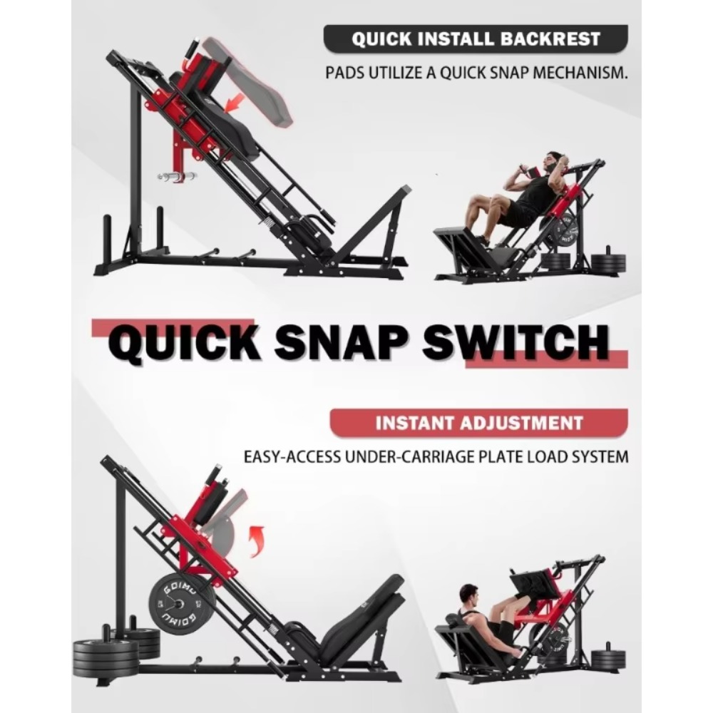 3-in-1 Leg Press Hack Squat Ma - đánh giá và giá Home Gym Quad Machine