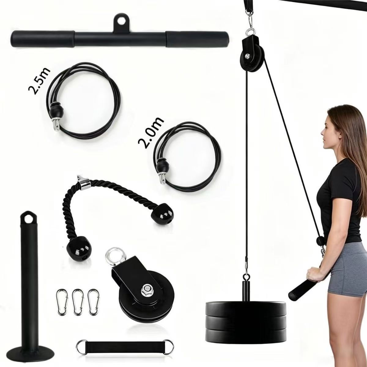 Silent Stainless Steel Cable P - đánh giá và giá Home Gym Diy Pulley System