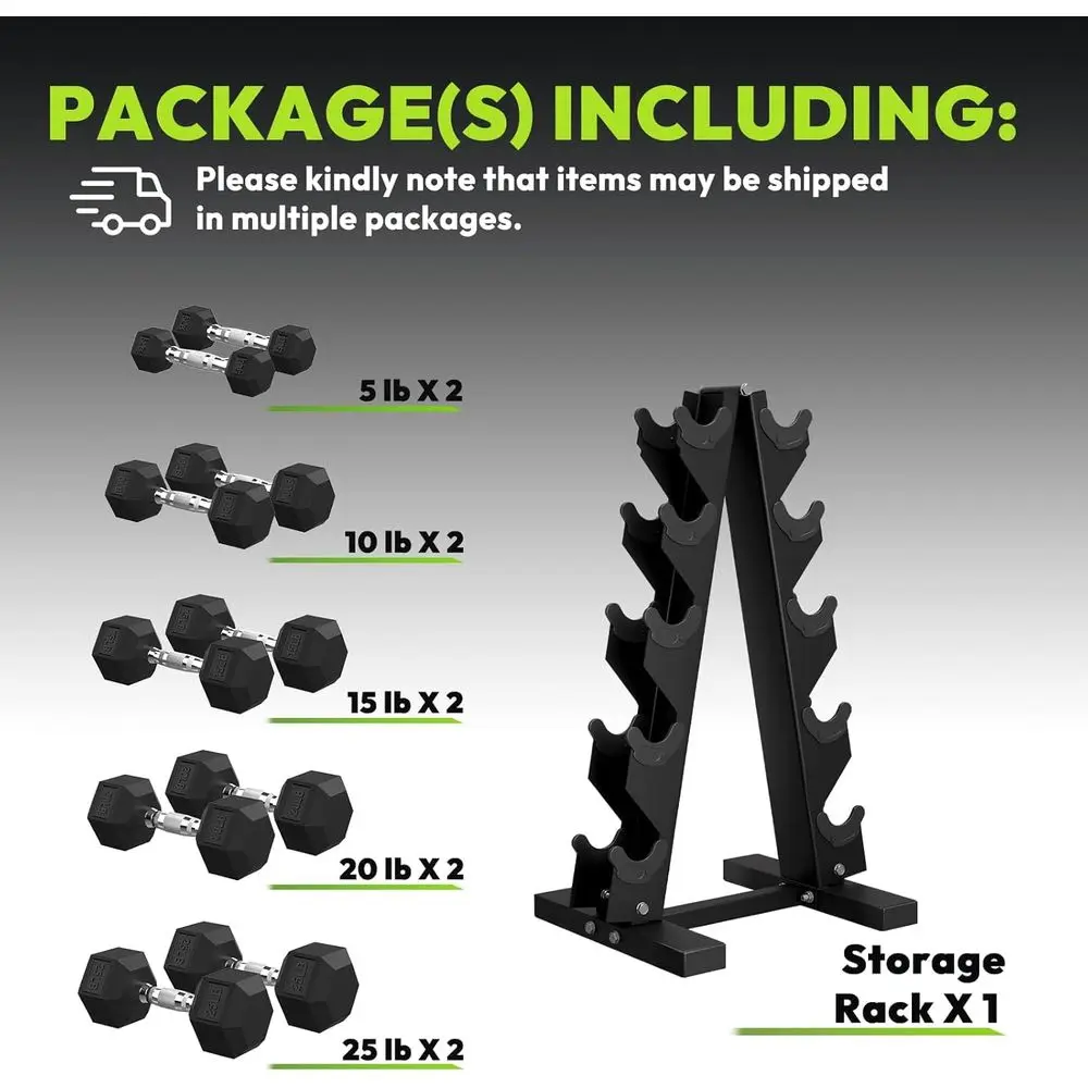 Hex Dumbbells with A-E Rack, 1 - đánh giá và giá Home Gym Designs