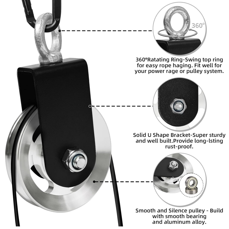 1Pc Aluminum Alloy Cable Pulle - đánh giá và giá Home Gym Diy Pulley System