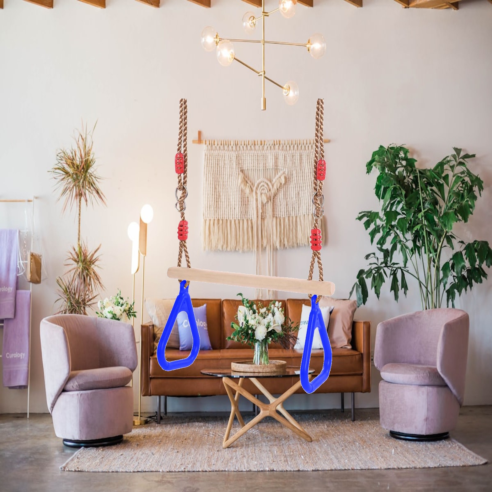 Indoor Outdoor Fun Swing Sets  - đánh giá và giá Gymnastic Rings Wooden