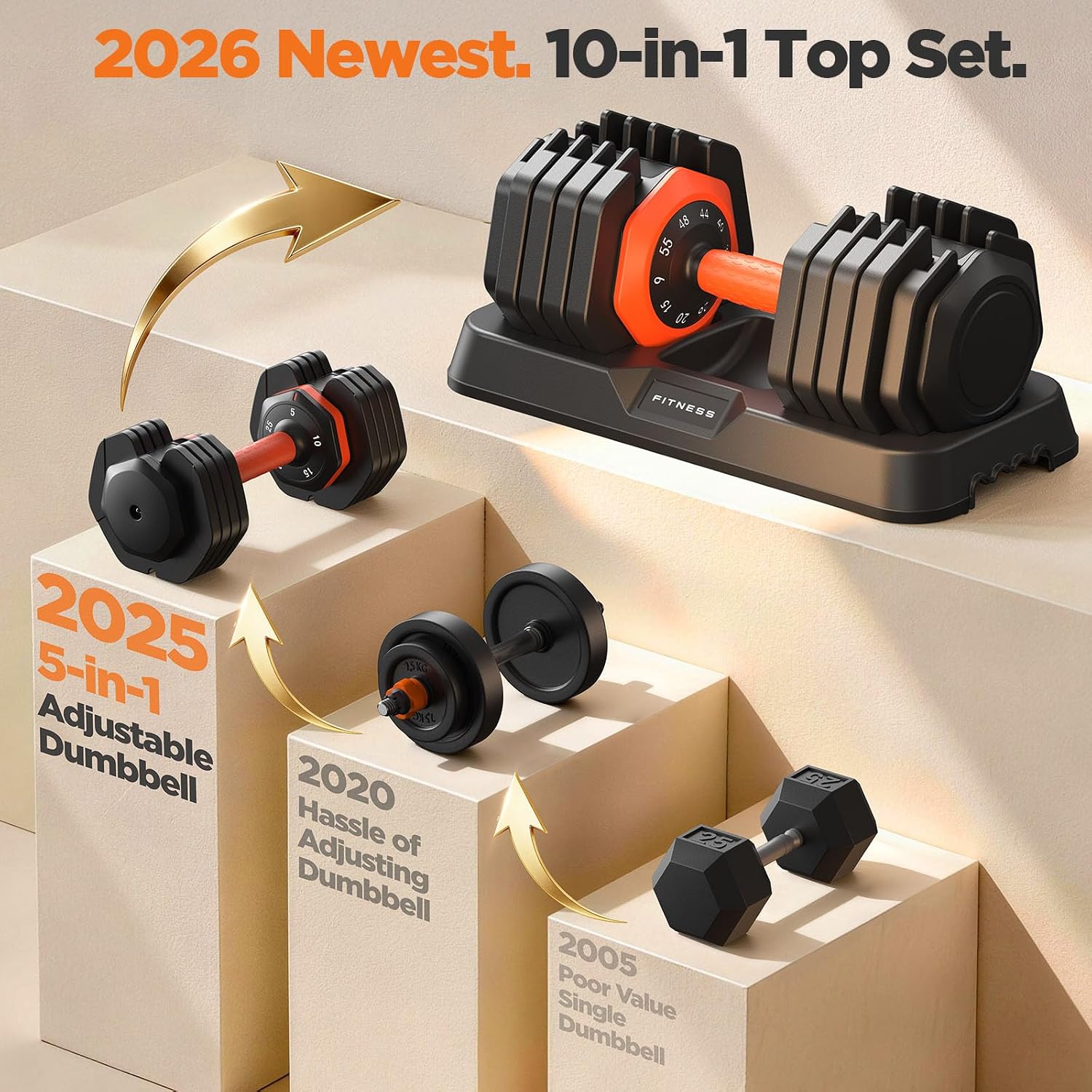 Adjustable Dumbbell Set 5-in-1 - đánh giá và giá Home Gym In A Box