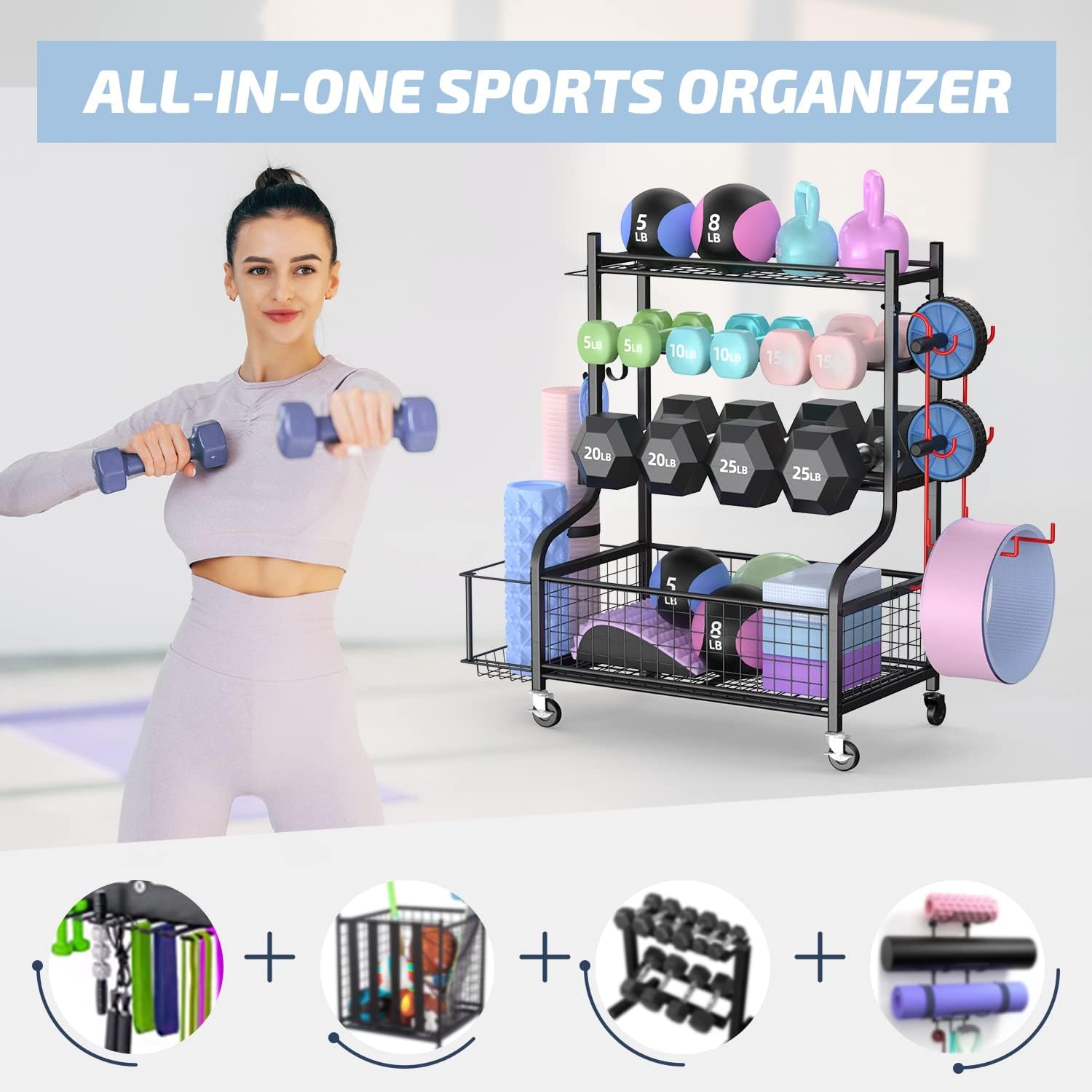 Home Gym Dumbbell Rack with Wh - đánh giá và giá Home Gym Gym