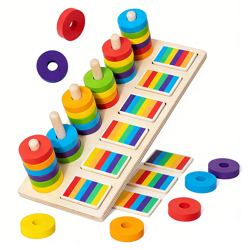 Montessori Memory Training Col - đánh giá và giá Gymnastic Rings Wooden