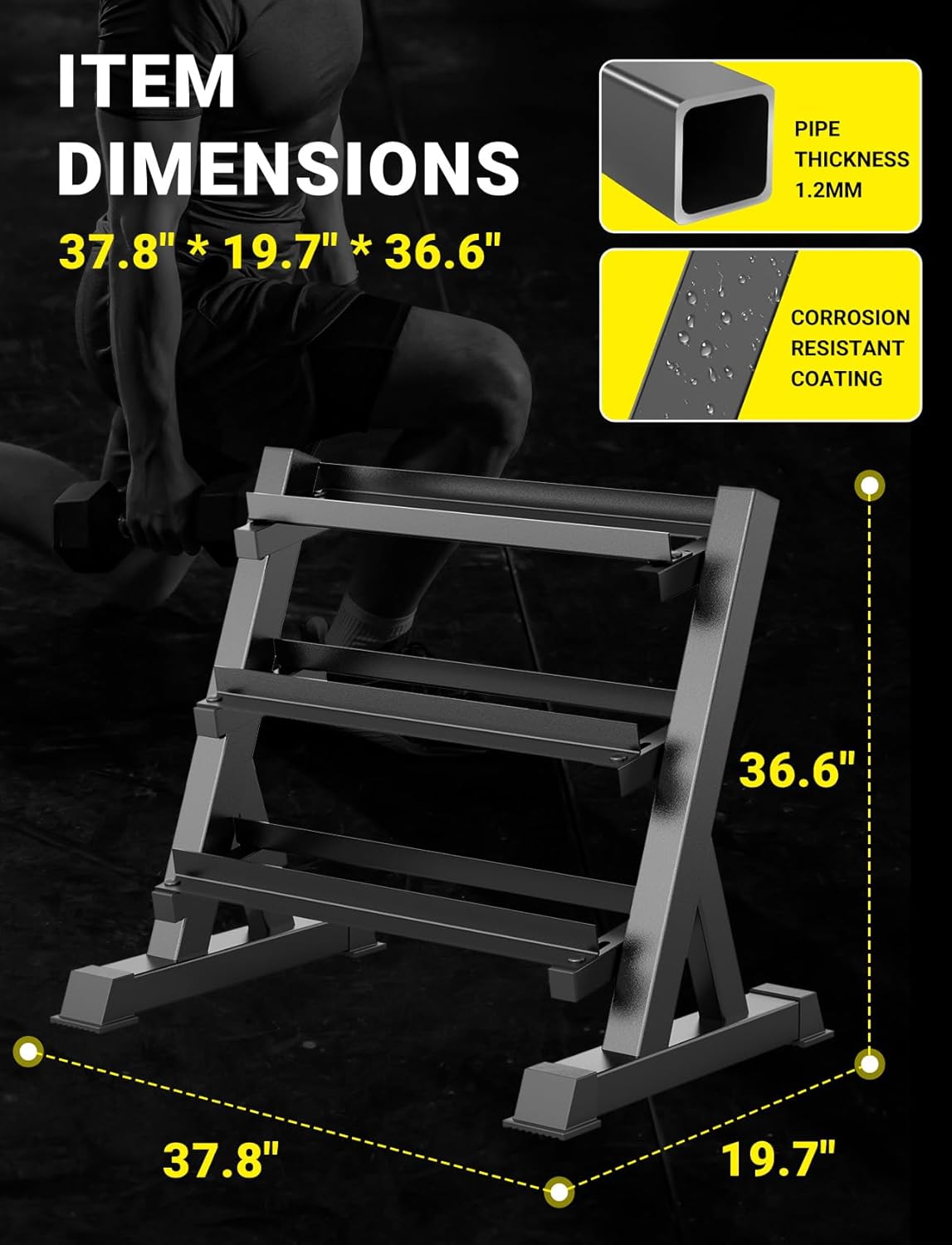 Home Gym Dumbbell Rack, 3 & 5  - đánh giá và giá Home Gym Gym