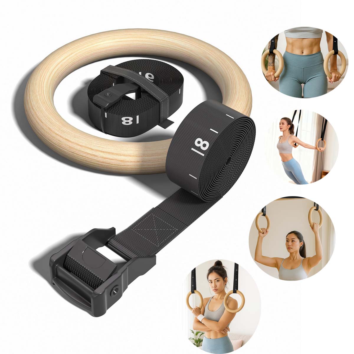 Adjustable Wood Gymnastics Rin - đánh giá và giá Gymnastic Rings Wooden